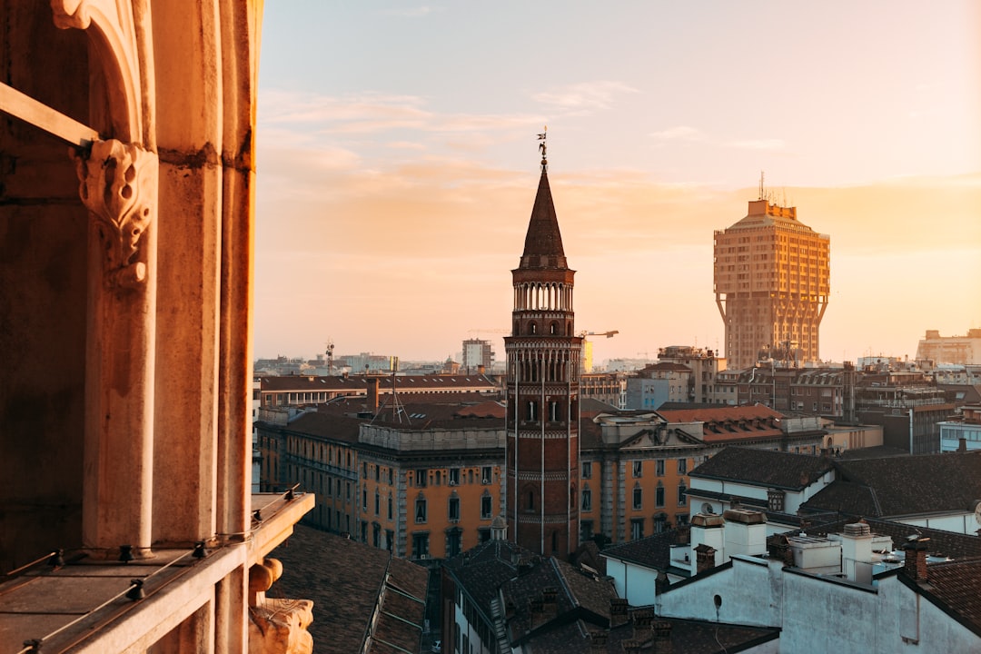 Golden hour in Milan.